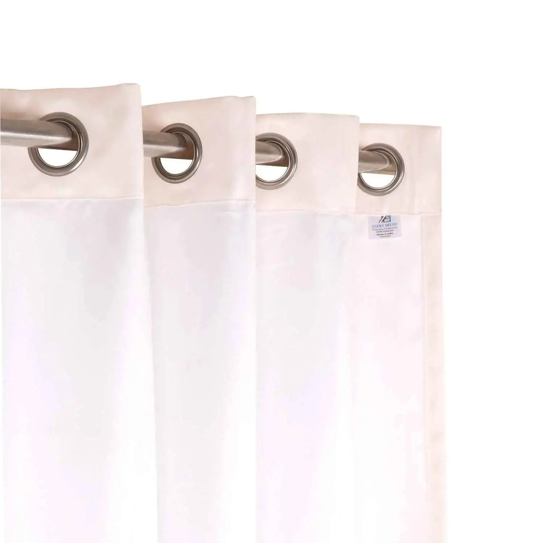 Winnetka Floral Cream Beige Room Darkening Brown Curtains - Kapissh