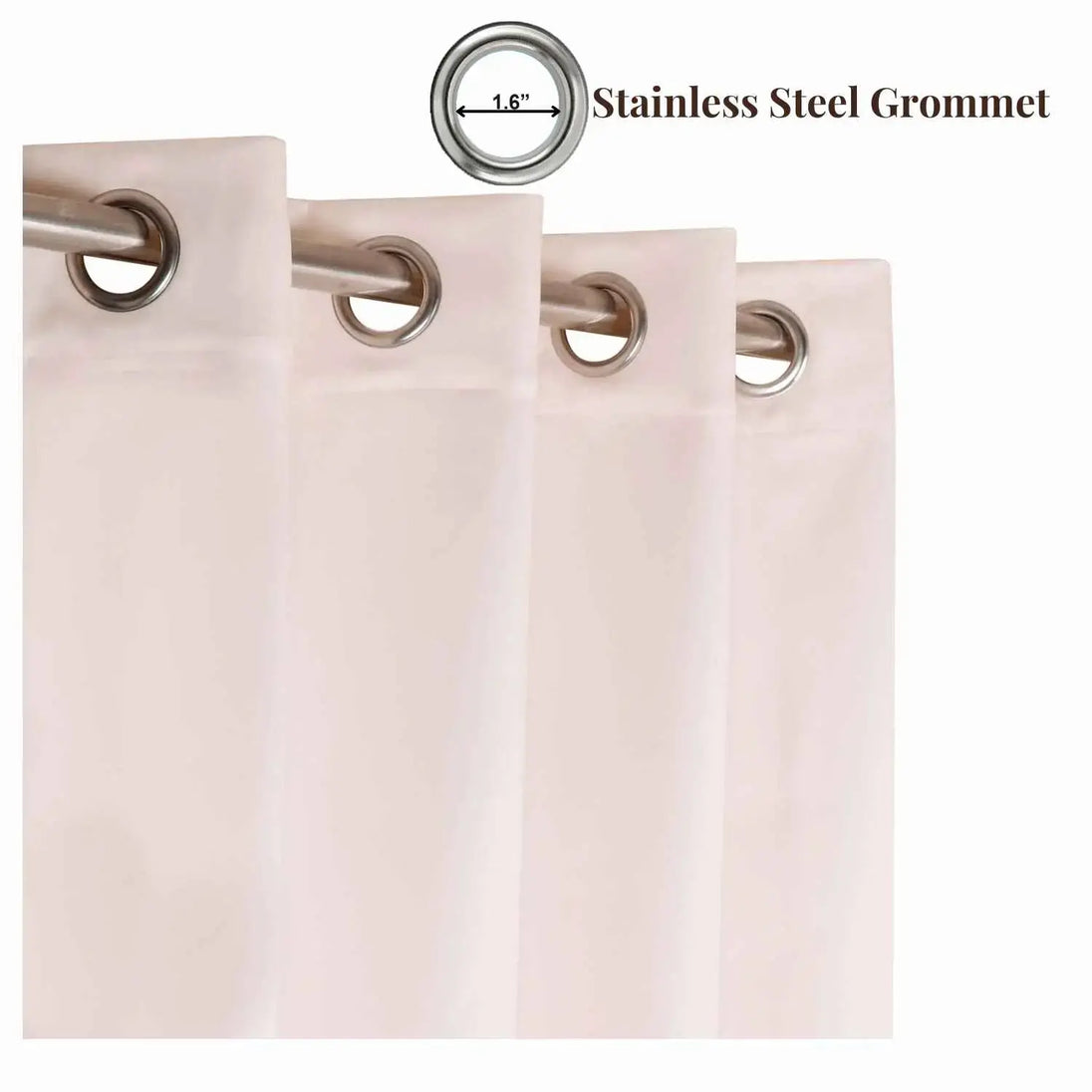 Winnetka Floral Cream Beige Room Darkening Brown Curtains - Kapissh