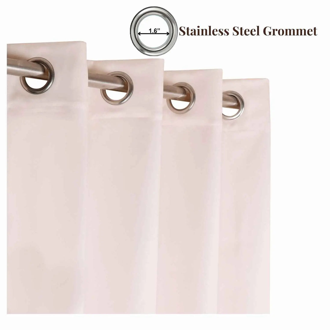 Winnetka Floral Cream Beige Room Darkening Brown Curtains - Kapissh