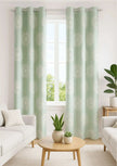 Winnetka Green White Mandala Room Darkening Curtains Pair - Kapissh