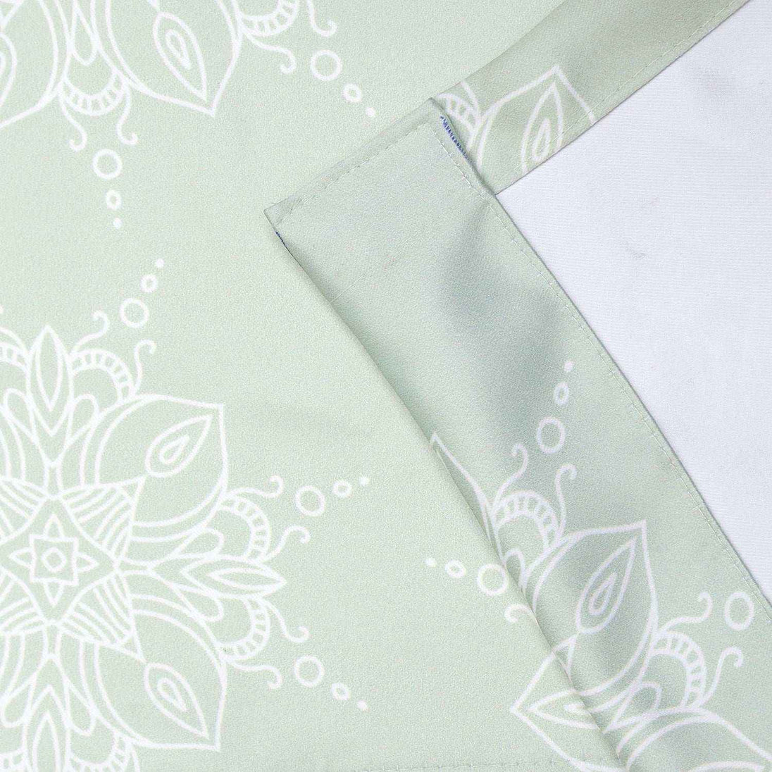 Winnetka Green White Mandala Room Darkening Curtains Pair - Kapissh