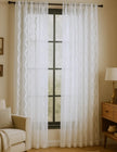 Ocean Embroidered Window Treatment Decorative Sheer Curtains Kapissh
