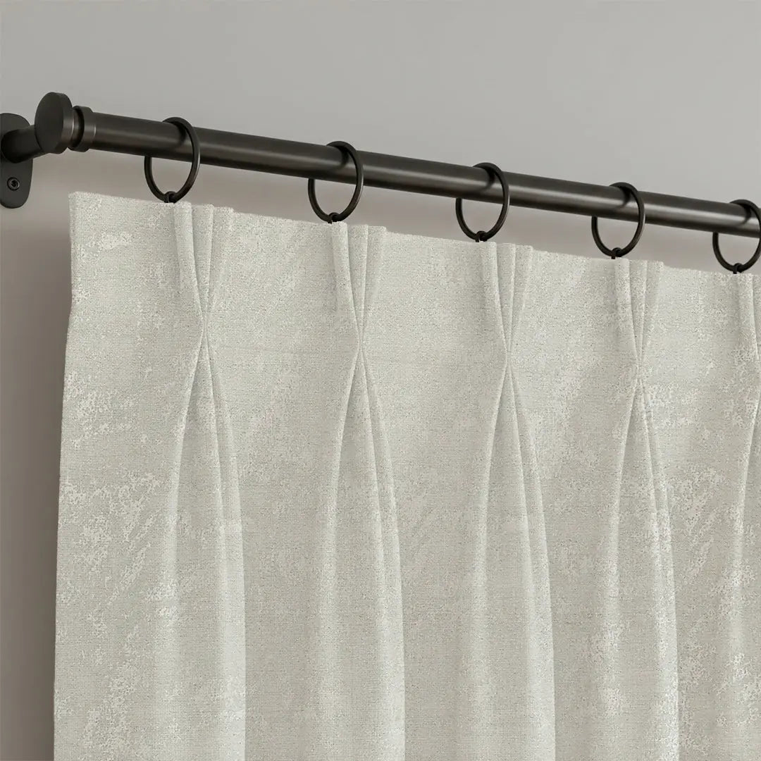 pinch pleat with black tab