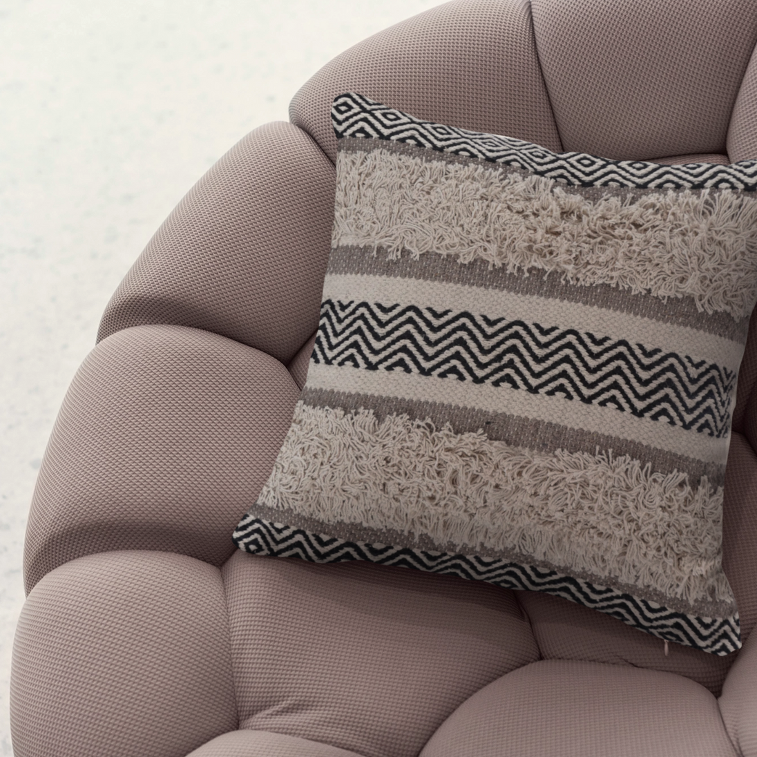 Maya Decorative Cotton Black throw Pillow Covers