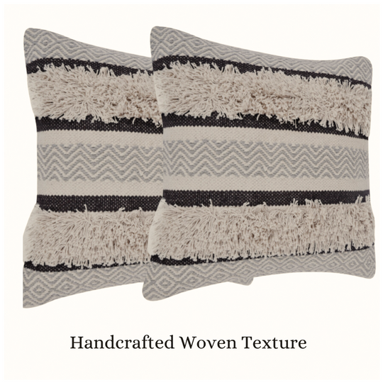 Maya decorative Cotton Grey Throw Pillow Covers