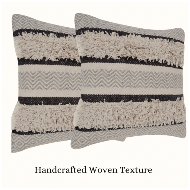 Maya decorative Cotton Grey Throw Pillow Covers