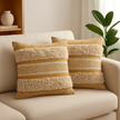 Maya Decorative Cotton Yellow Throw Pillow Covers